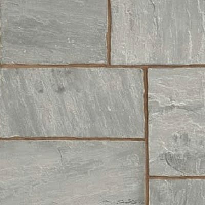Indian Sandstone paving Grey Multi